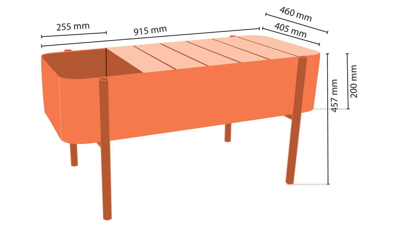 Technische Zeichnung PlanterBench